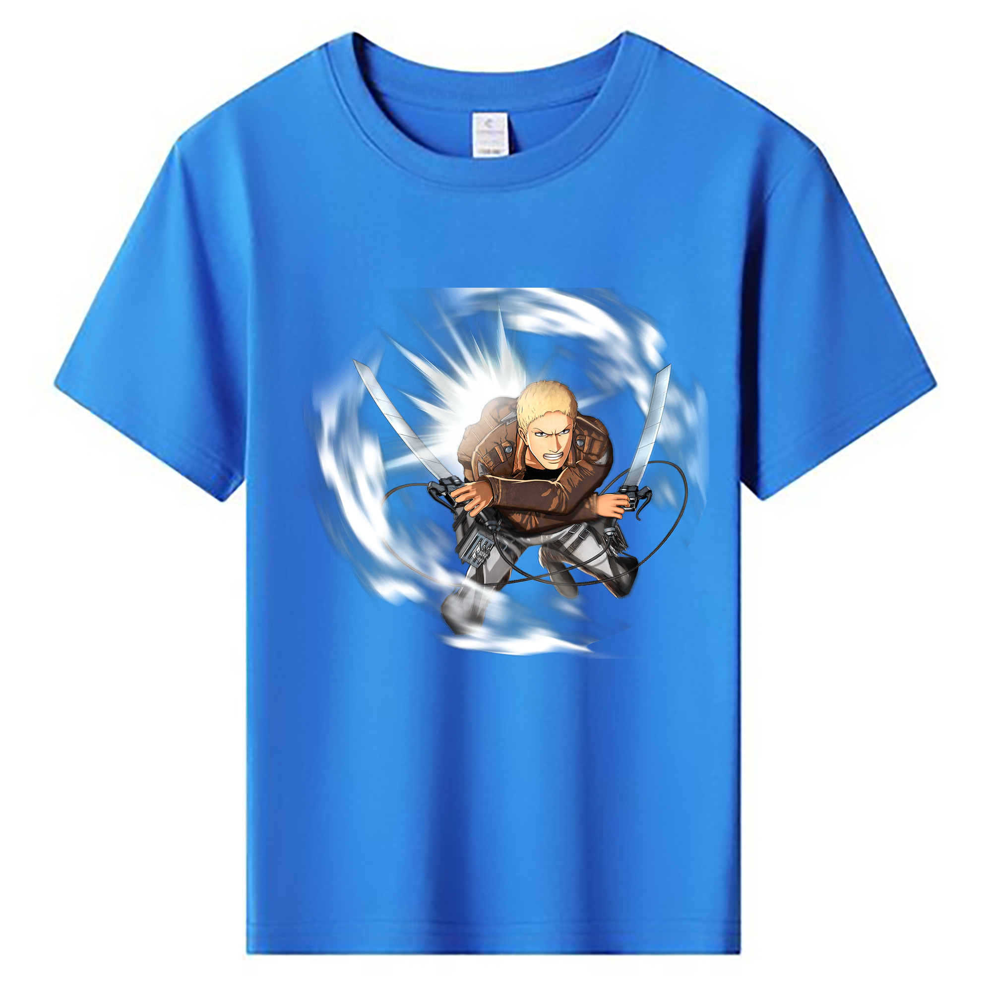 （画像用） 進撃の巨人 ライナー・ブラウン Attack on Titan Reiner Braun 綿100％キッズTシャツ（フロントプリント）